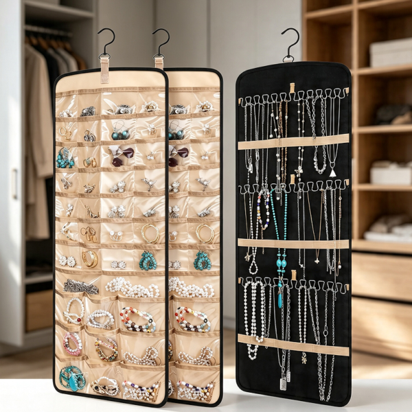 Black 2-Pack 39-Pocket 30-Hook Double-Sided Organiser