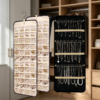 2-Pack 48-Pocket 21-Hook Double-Sided Jewellery Organiser
