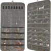 Grey Hanging Jewellery Organiser with Pockets