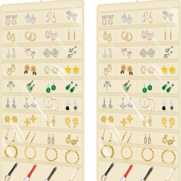 80-Pocket Double-Sided Hanging Jewellery Storage Organiser