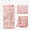 Double-Sided Pink Foldable Travel Jewellery Organiser