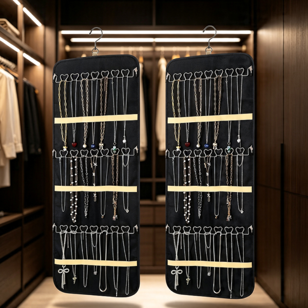 Black 2-Pack 48-Pocket Hook Double-Sided Organiser