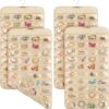 80-Pocket Beige Double-Sided Hanging Jewellery Set of 4